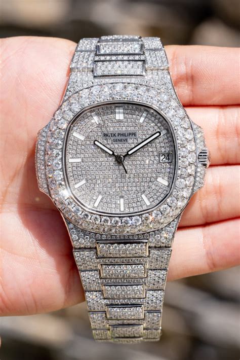 patek philippe watches gold nautilus|Patek Philippe Nautilus full diamond.